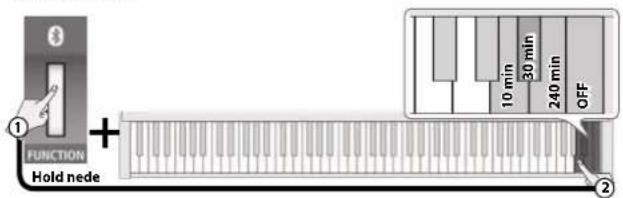 ROLAND FP-30 - Få strømmen til automatisk at slå fra efter et givent tidsinterval - 1