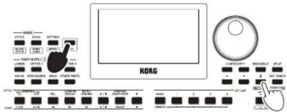 KORG XE20 - Setting the metronome - 2