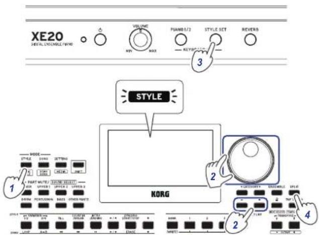 XE20 SINYL VOLUME PANO VOLUME PIANO 1/2 STYLE SET REVERB 3 STYLE KORG MODE STYLE SONO SETTING START PART WRITE / ORDER SELECT UPP 1/2 UPPER 2 UPPER 3 DREAM PERIOD ON RAES OTHER PARTS 2 2 2 2 2 2 2 2 2 2 2 2 2 2 2 2 2 2 2 2 2 2 2 2 2
