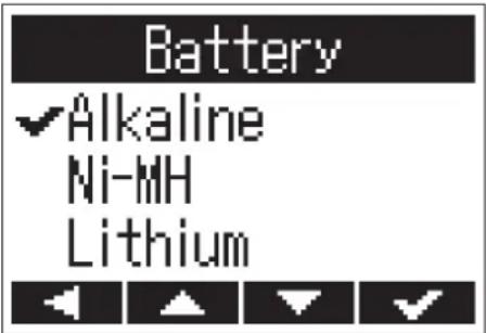 Battery ✓Alkaline Ni-MH Lithium