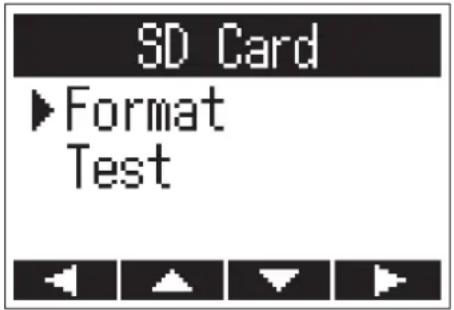 SD Card ►Format Test