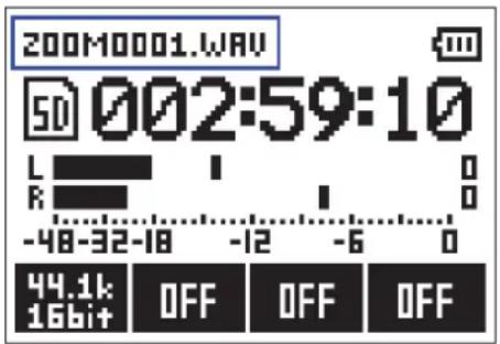 200M0001.WAV 50 002:59:10 L R -48-32-18 -12 -6 0 44.1k 16bit+ OFF OFF OFF