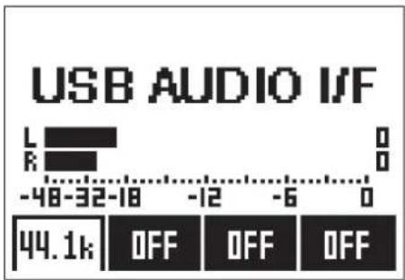 USB AUDIO I/F L R -48-32-18 -12 -6 0 44.1k OFF OFF OFF
