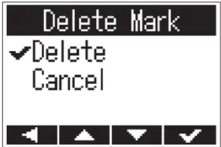 Delete Mark ✓Delete Cancel