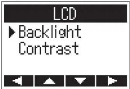 LCD ►Backlight Contrast