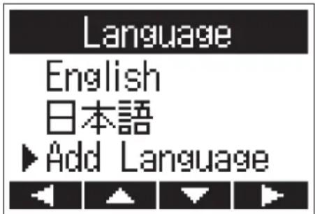 Language English 日本語 ▶ Add Language