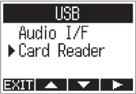USB Audio I/F ► Card Reader EXIT