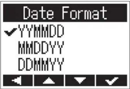 Date Format ✓YYMMDD MMDDYY DDMMYY