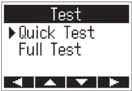 Test ► Quick Test Full Test