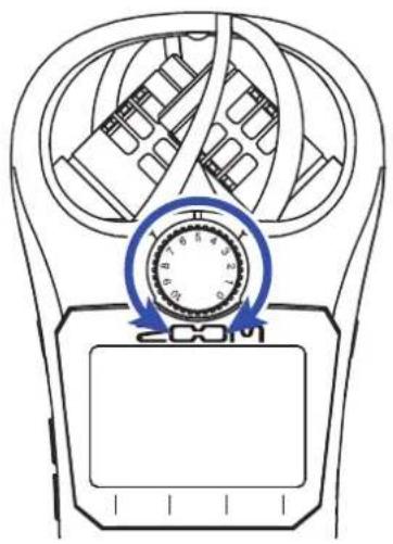 ZOOM H1n - Turn the input volume dial. - 1