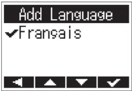 Add Language ✓Fransais