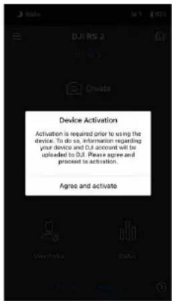 Device Activation Activation is required prior to using the device. To do so, information regarding your device and DJ account will be uploaded to DJ. Please agree and proceed to activation. Agree and activate