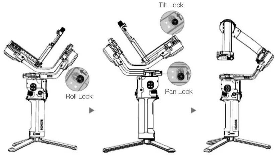 Roll Lock Tilt Lock Pan Lock