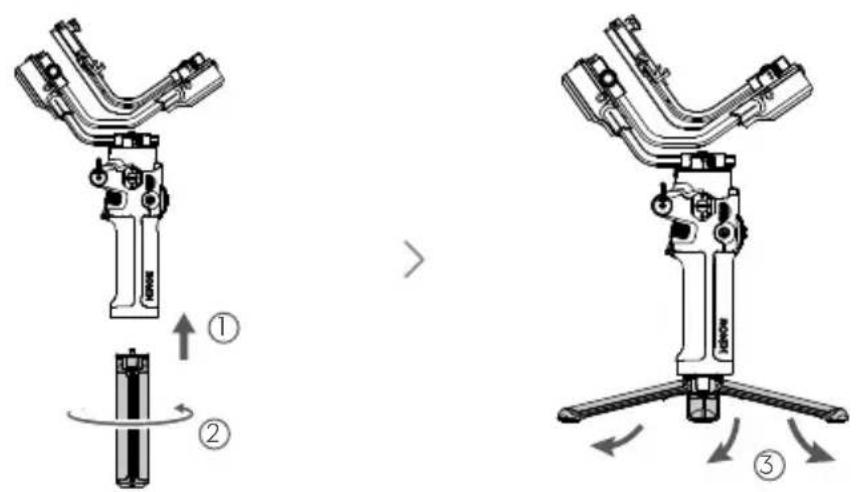 DJI RSC 2 - Udfoldning af gimbalen - 2