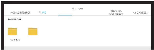 MOBILE INTERNET PC USD IMPORT SAMSUNG WORKSPACE CISCO WEBEX ← USB DISK USB IRID