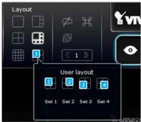 Layout User layout 1 2 3 4 Set 1 Set 2 Set 3 Set 4