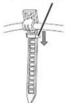 MITSUBISHI CP-D90DW - SECURING THE POWER CORD AND USB CABLE - 4