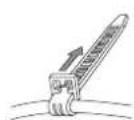 MITSUBISHI CP-D90DW - SECURING THE POWER CORD AND USB CABLE - 3
