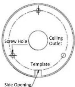 Screw Hole Ceiling Outlet Template Side Opening