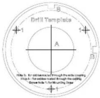 Drill Templates A B 1 1 2 Note 3. For cable routed through the side covering Tbps A for cable routed through the ceiling Dow cable to for Mounting Step 1