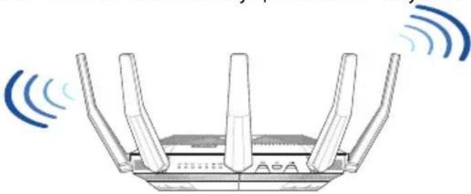 ASUS RT-AX89X - Разположение на безжичния рутер - 1