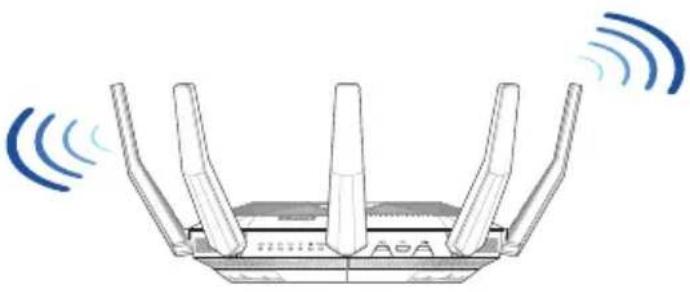 ASUS RT-AX89X - A router elhelyezése - 1