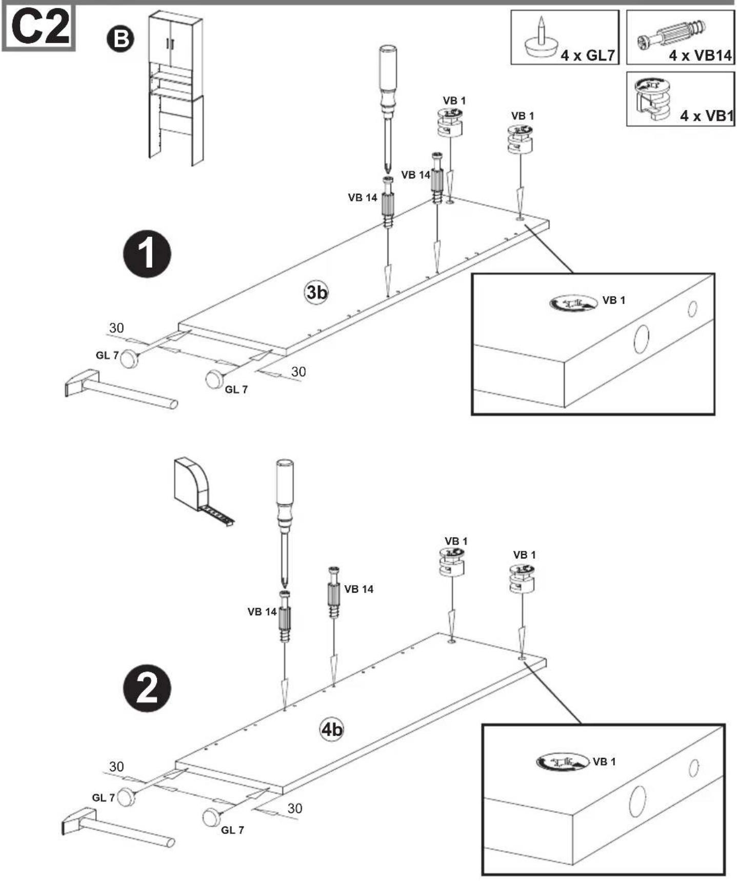 C2 B 1 3b 30 GL 7 GL 7 30 1 2 30 GL 7 30 4b 4 x GL7 4 x VB14 4 x VB1 VB 1 VB 1 VB 14 VB 14 VB 14 VB 1 VB 1 VB 1 VB 1 VB 1