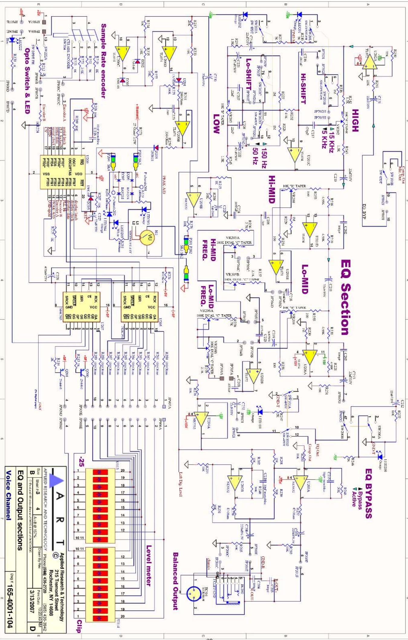 EQ and Out sections Digital 165-400-1-04 Voice Channel Applied Research & Technology 215 Tramm Signal Rockstar: NR 14608 B B0007.0 4 A0.8 15.7% C000.5F/Hz 3/13/2007 D B B0007.0 4 A0.8 15.7% C000.5F/Hz 3/13/2007 Eo Eo Research and Technology Level meter Clip -25 -3 1 2 3 4 5 6 7 8 9 10 11 12 13 14 15 16 17 18 19 20 21 22 23 24 25 26 27 28 29 30 31 32 33 34 35 36 37 38 39 40 41 42 43 44 45 46 47 48 49 50 51 52 53 54 55 56 57 58 59 60 61 62 63 64 65 66 67 68 69 70 71 72 73 74 75 76 77 78 79 80 81 82 83 84 85 86 87 88 89 90 91 92 93 94 95 96 97 98 99 100 101 102 103 104 105 106 107 108 109 110 111 112 113 114 115 116 117 118 119 120 121 122 123 124 125 126 127 128 129 130 131 132 133 134 135 136 137 138 139 140 141 142 143 144 145 146 147 148 149 150