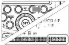 RATIO A-B 111.1/2 + B EV SYNC MENU