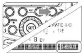 SET 1:1 . 1:2 + 0 EV SYNC MENIE