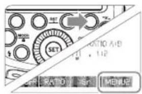 RATIO A:B 1:12 SET RATIO 1:12 MENU