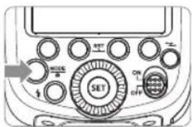 Diagram of a digital multimeter front panel with labeled buttons and a 'SET' button