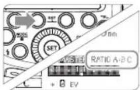 SET RATIO A-B C + 8 EV