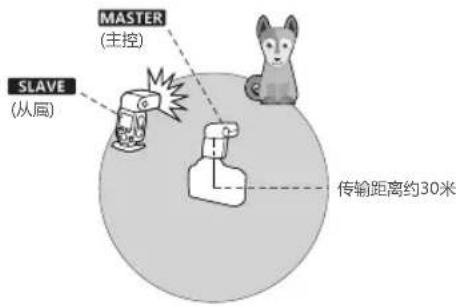 MASTER (主控) SLAVE (从局) 传输距离约30米