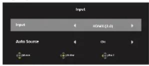 ACER PE320QK - Genvejsknap3 (Valg af indgang) - 1