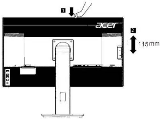 ACER PE320QK - Højdeindstilling - 1