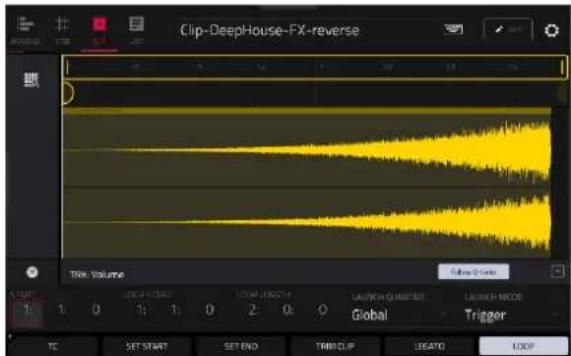 Clip-DeepHouse-FX-reverse Track Volume 1 0 1 0 2 0 0 Global Trigger TC SET START SET END TAMB/LIP LOGATO LOOP