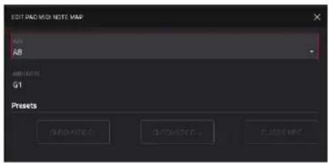 EDIT PAD MID NOTE MAP A8 A8 G1 Presets ONSA ONSA CNSA