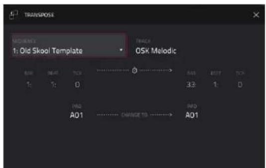 TRANSPOSE 1: Old Skool Template OSK Melodic 0 448 807 TCP 1: 1: 0 3.3 1: 0 PRO A01 CHANGE TO A01