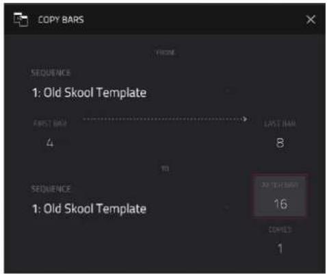 COPY BARS PHONE SEQUENCE 1: Old Skool Template FIRST BASE 4 LAST BASE 8 TO SEQUENCE 1: Old Skool Template OFF-THBSAT 16 COMPS 1