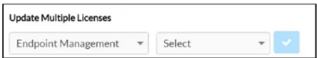 Update Multiple Licenses Endpoint Management Select ✓