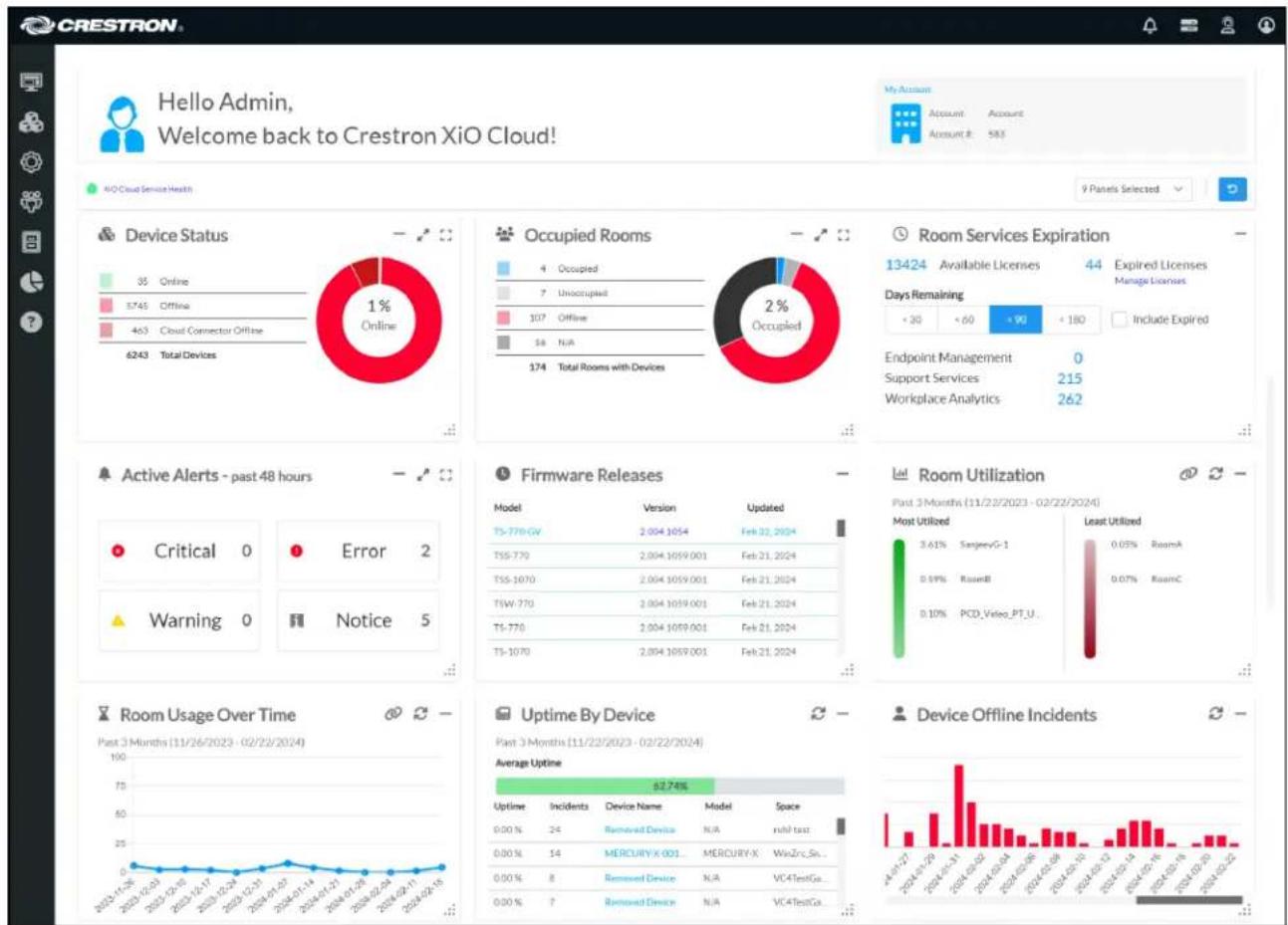 Crestron DSP-1280 - Account Dashboard - 1