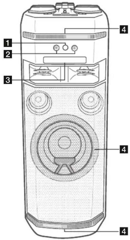 Technical diagram of a mobile phone casing with numbered parts labeled 1 to 4