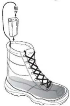 CRIVIT IAN 275323 - Switching the insoles on / off / selecting the heat setting - 1