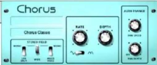 Chorus Chorus Classic STINED FIELD RATE DEPTH AUTO PANNER MAIN SPEED OFF PAN DEPTH