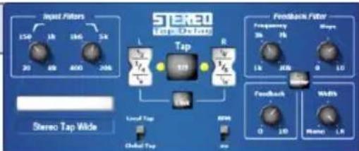 Input Filters 150 18 246 34 30 80 800 300k Stereo Tap Opto SME Tape 1/4 1/4 1/4 R 1/4 1/4 Feedback Fator Frequency 3K 2K 1K 30K 0 10 Lamp Level Tap Clipped Tap 80Hz Output Feedback Width 0 100 MHz 1.8