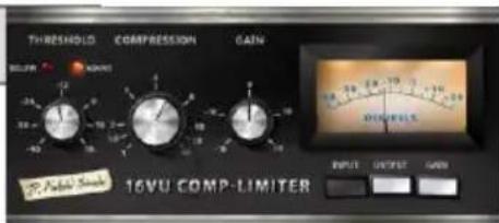THRESHOLD COMPRESSION GAIN 20 -35 -50 -75 -100 -125 -150 -175 -200 JP-Pakib Single 16VU COMP-LIMITER OUTPUT CANCEL GAIN