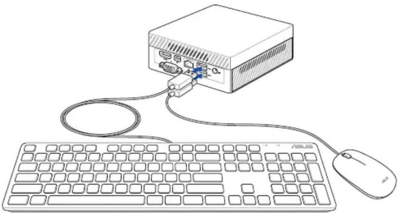 ASUS PN40 - Sådan slutter du et tastatur og en mus til din Mini PC: - 1