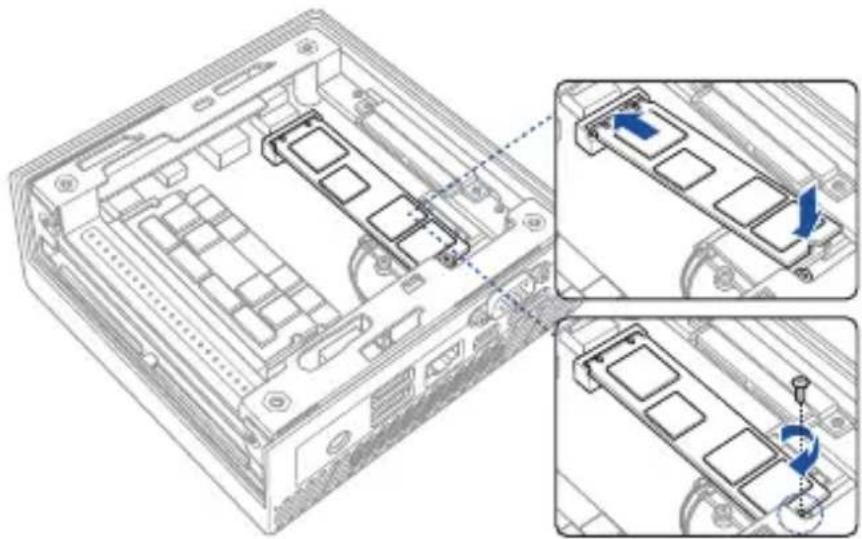 ASUS PN40 - Installation af en M.2 SSD (kun udvalgte modeller) - 1