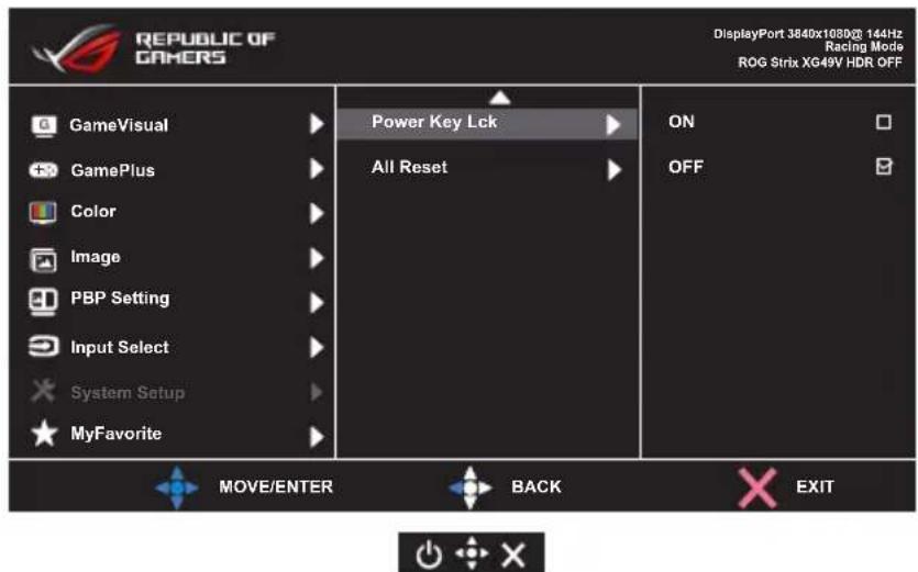 ASUS ROG Strix XG49VQ - System Setup (Opsætning af system) - 2